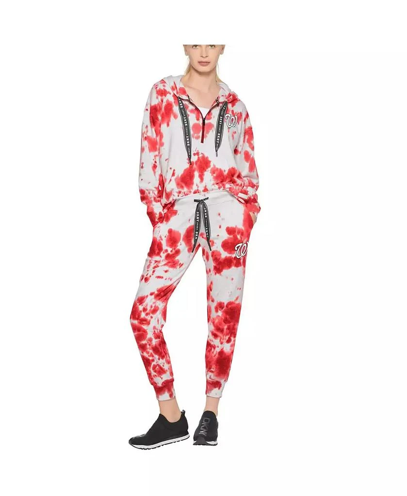 DKNY Women's White, Red Washington Nationals Melody Tie-Dye Jogger Pants 4