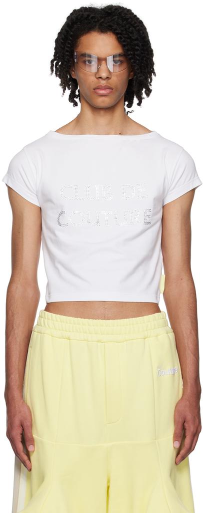 ANONYMOUS CLUB White Appliqué T-Shirt