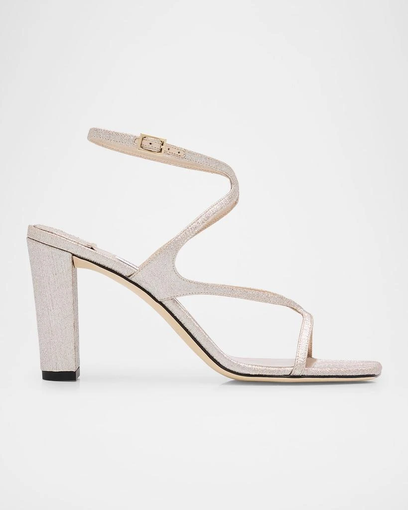 Jimmy Choo Azie Glitter Ankle-Strap Sandals 1