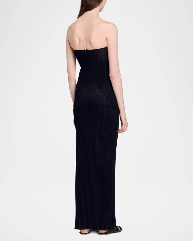 Sandro Pamela Strapless Knit Maxi Dress 3