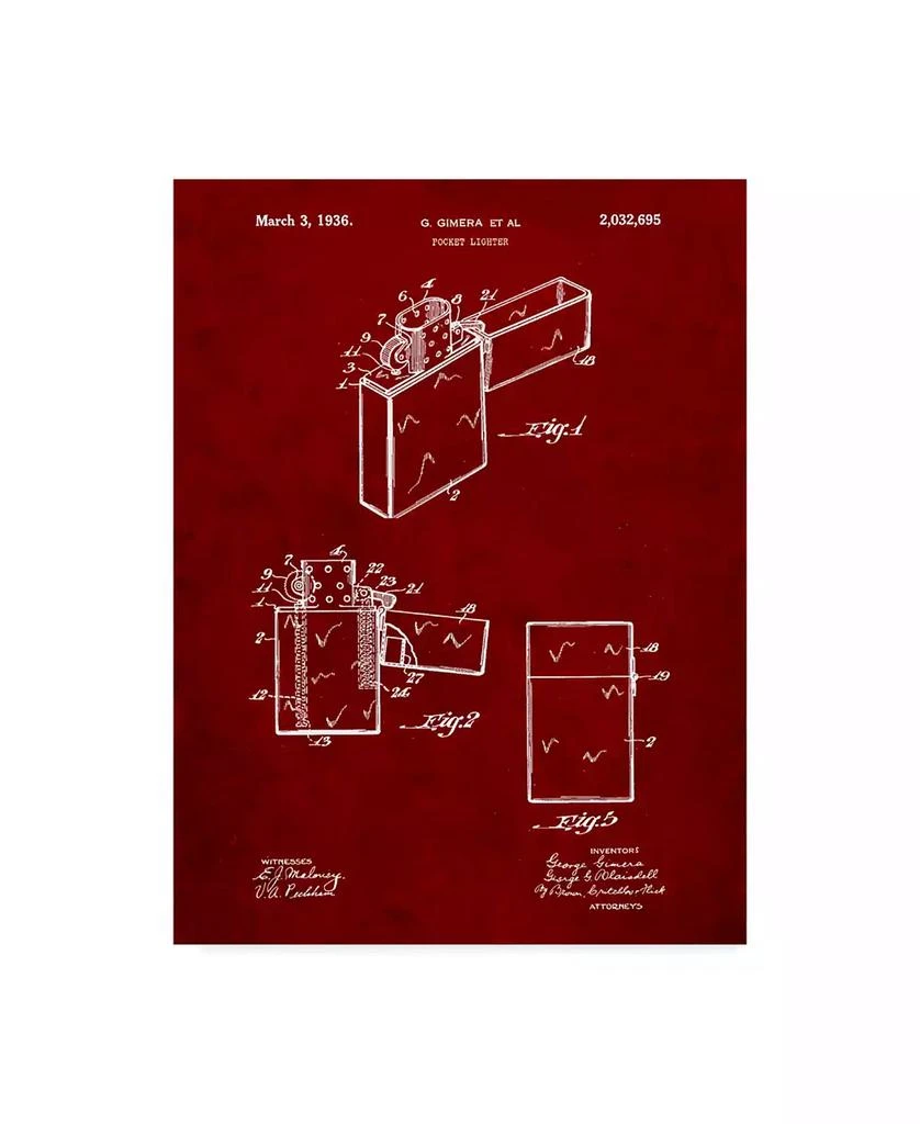 Trademark Global Cole Borders 
Zippo Lighter
 Canvas Art - 19" x 14" x 2"