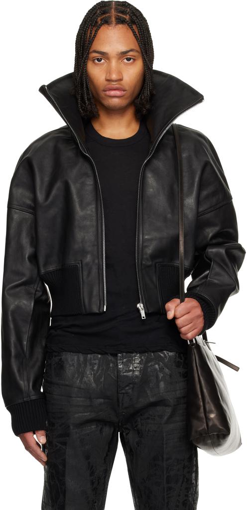 Rick Owens Black Porterville Alice Strobe Jacket - Jackets - Free