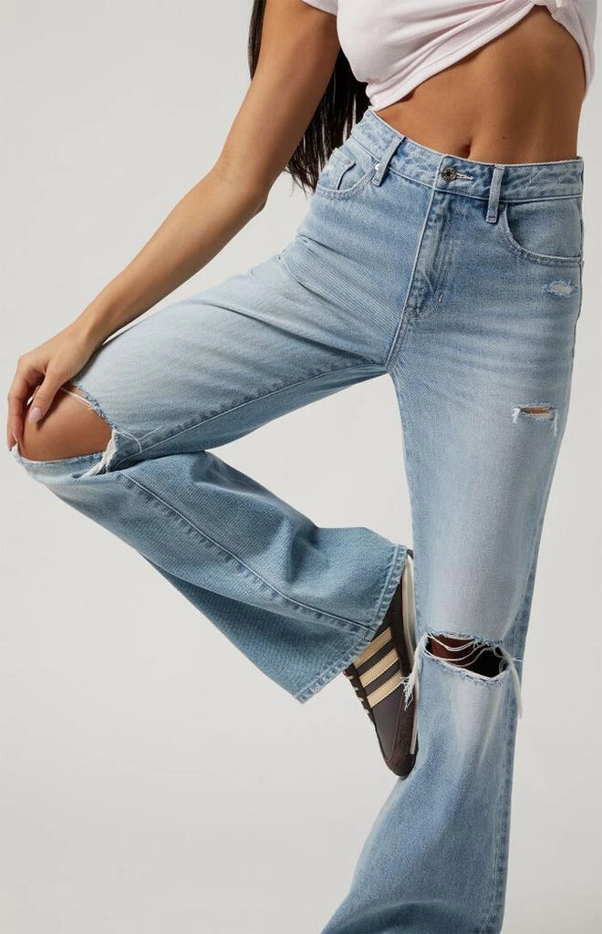 PacSun Light Indigo Ripped High Waisted Girlfriend Jeans 5