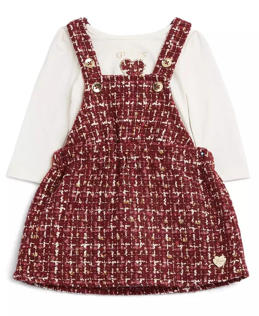 GUESS Baby Girl Long Sleeve Bodysuit and Tweed Skirtall Set 1