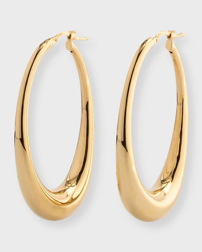 Lisa Nik Golden Dreams 18K Yellow Gold Oval Hoop Earrings