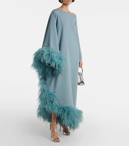 Taller Marmo Ubud Extravaganza feather-trimmed gown 2