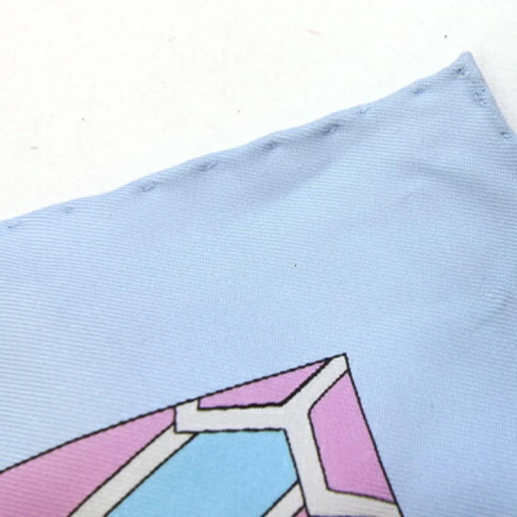 BVLGARI blue pink Silk Scarf (Pre-Owned) 5