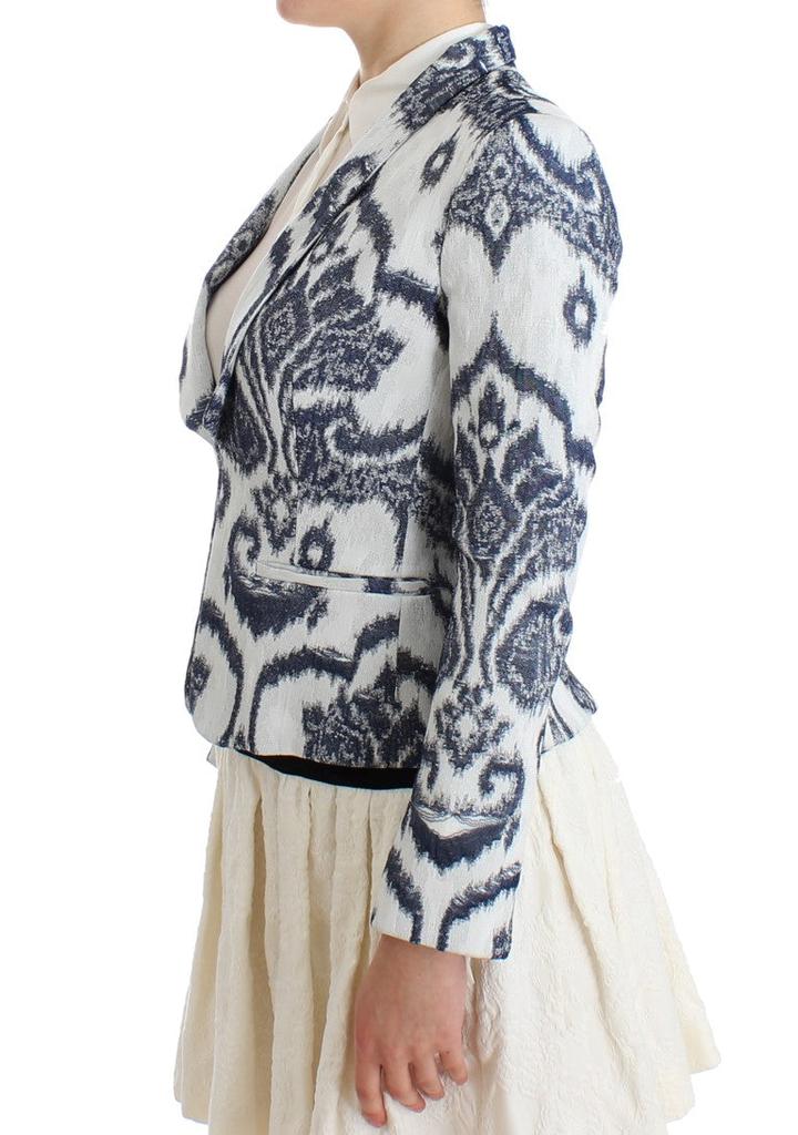 CHRISTIAN PELLIZZARI Christian Pellizzari Elegant Two-Tone Blue Short Blazer