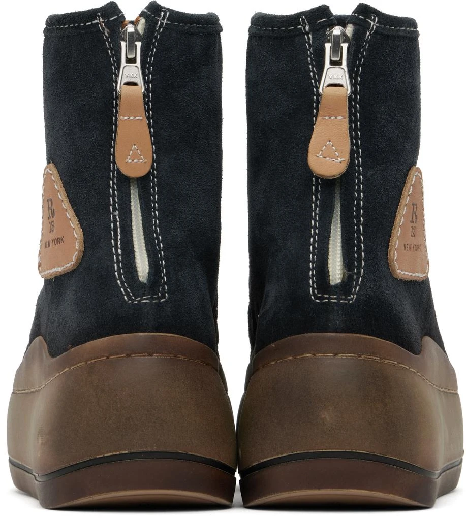 R13 Navy Distressed Tall Kurt Sneakers 2