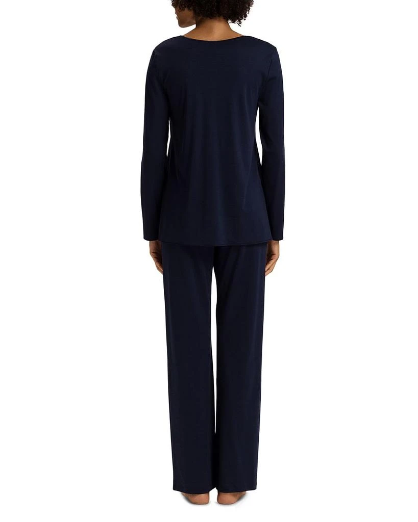 Hanro Cotton Silk V Neck Long Sleeve Pajama Set 3