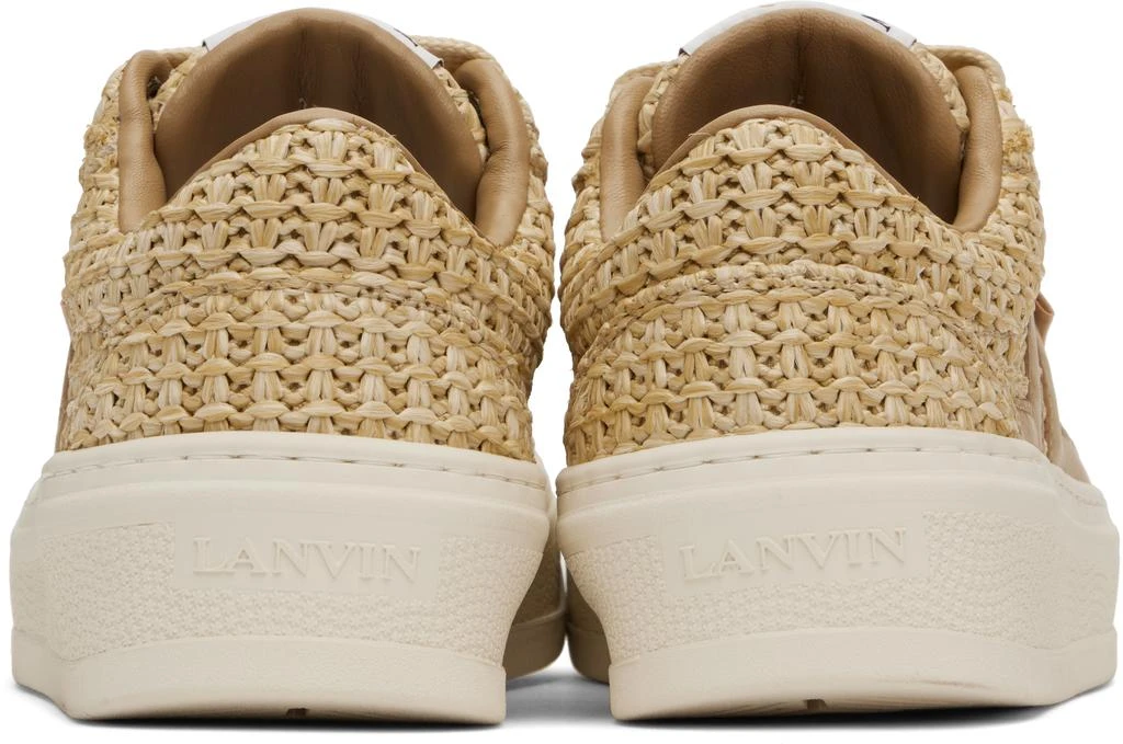 Lanvin Beige 'Lanvin' Cash Raffia Sneakers 2