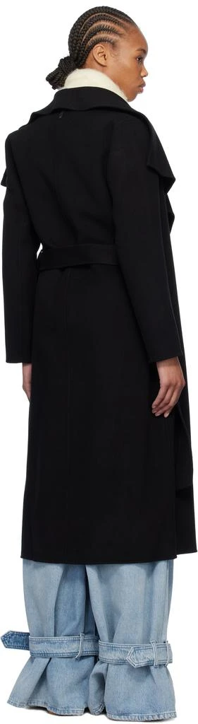 Mackage Black Mai-CN Double-Face Wool Wrap Coat 3