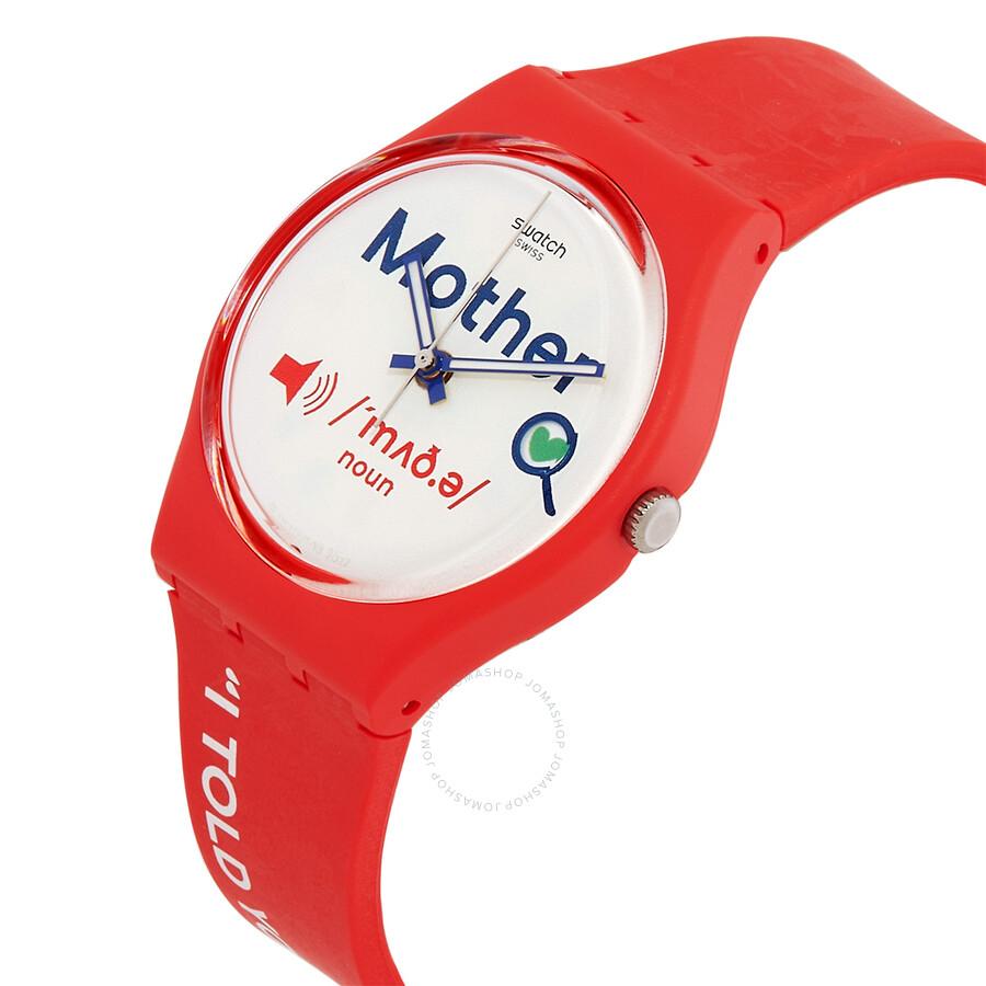 Swatch All About Mom Quartz White Dial Unisex Watch GZ713