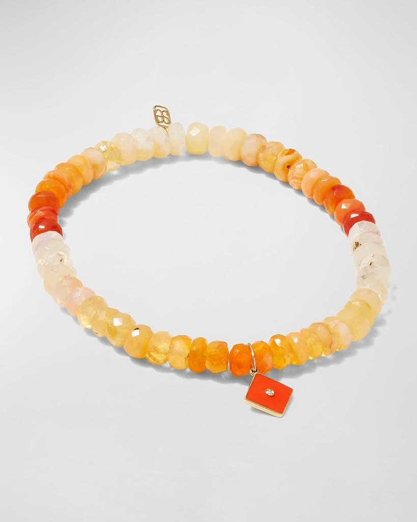 Sydney Evan Men's Enamel Dice Fire Opal Beaded Bracelet 4
