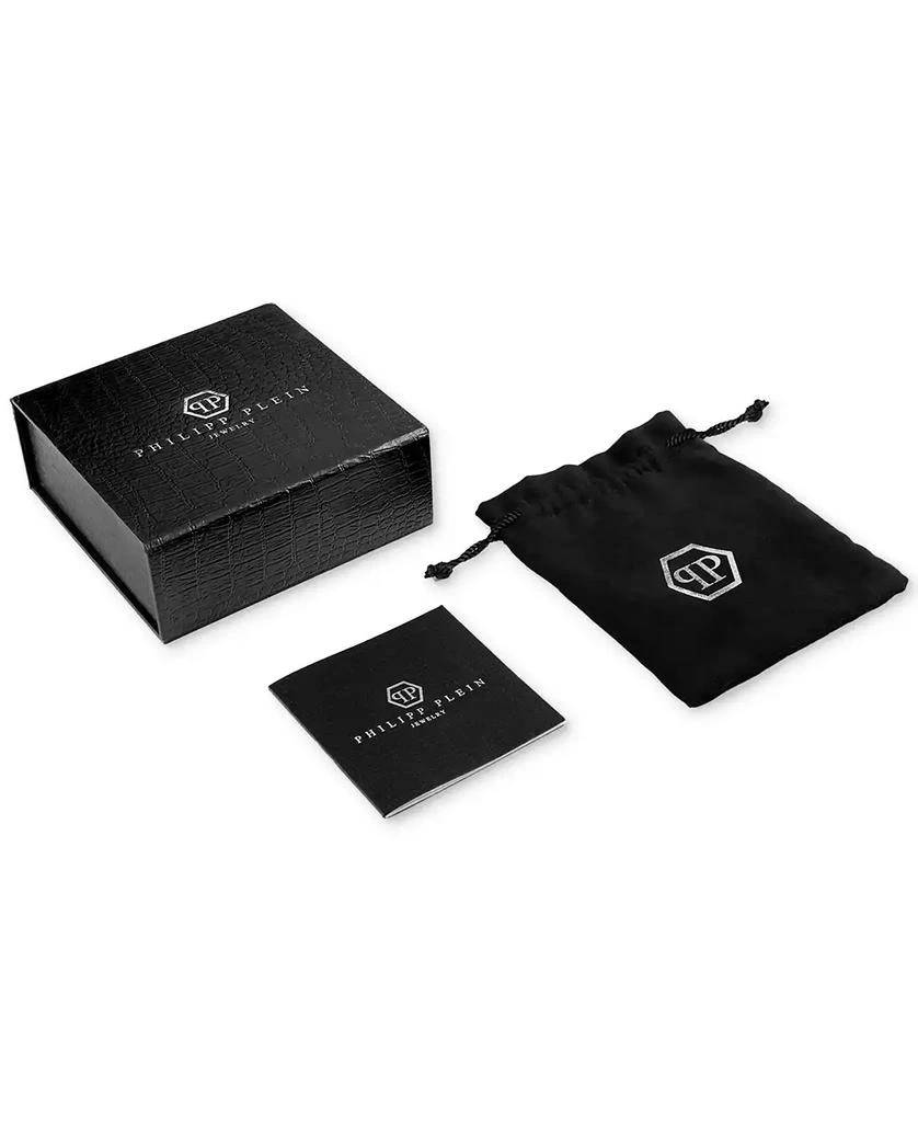 Philipp Plein Valentine Crystal Lightning Bolt 17-3/4" Pendant Necklace in Stainless Steel 3