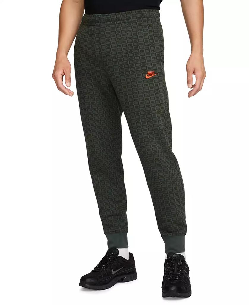 ★★Nike★★ Club Knit Jogger M Dark Grey Heather White FQ43 NIKE Nike Club Knit Joggers - Men's White-Dk-Grey-Heather M