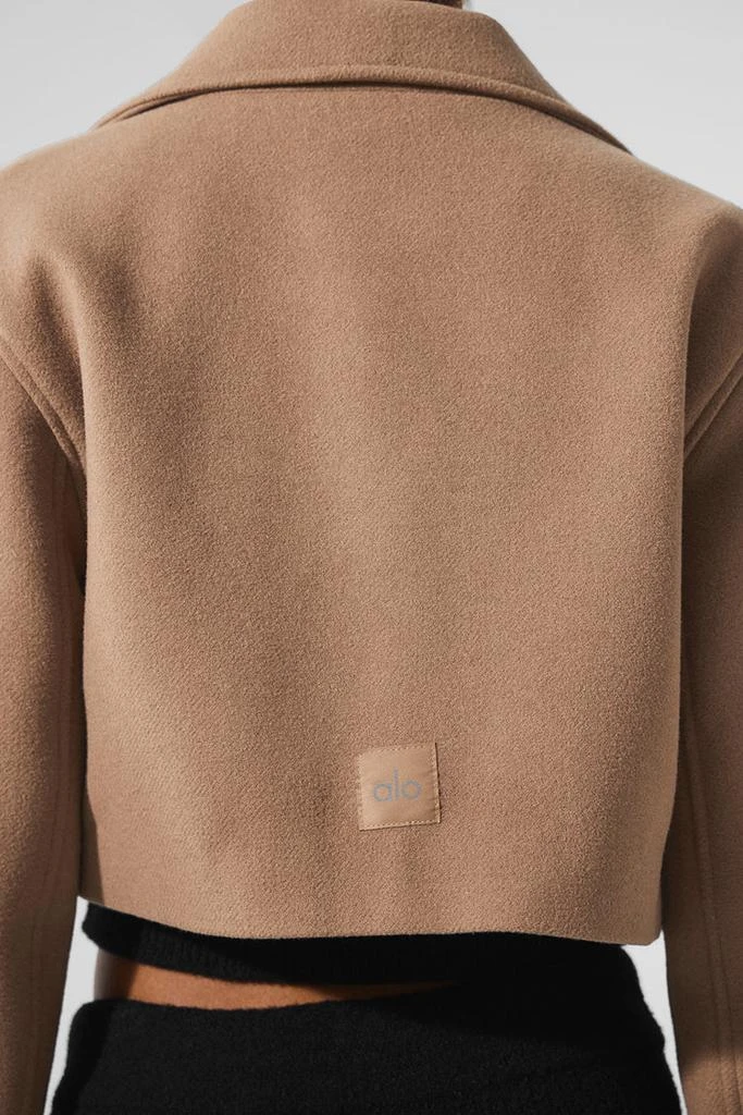 Alo Wool Cropped Metro Trench - Toasted Almond 6