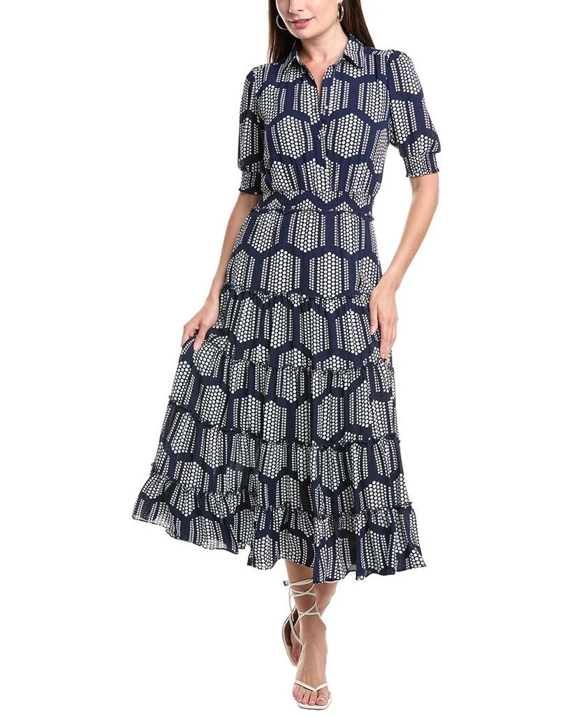 green emerald velvet dress Embroidered Maxi Dress – Elie Tahari main image 0