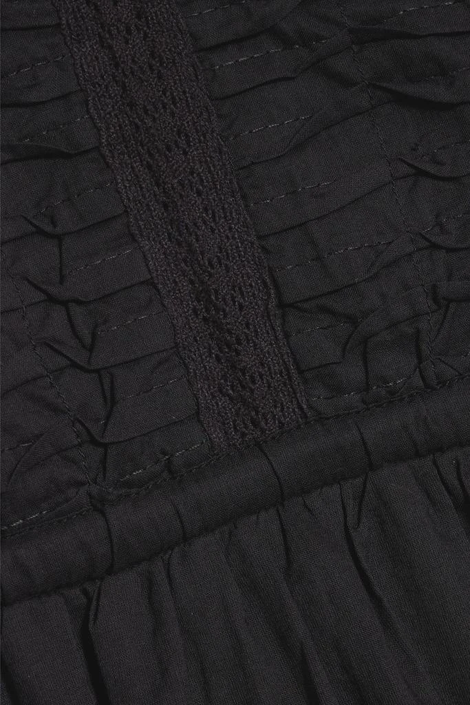 Farm Rio Lace-trimmed pintucked cotton-voile mini dress 4