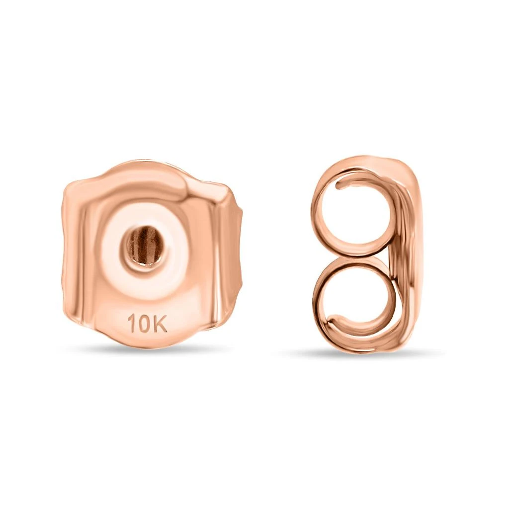 SSELECTS 2 Carat Tw Round Black Diamond Solitaire Stud Earrings In 10K Rose Gold 3