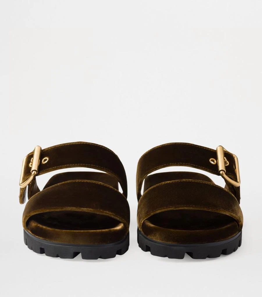 Prada Velvet Buckle Slides 6