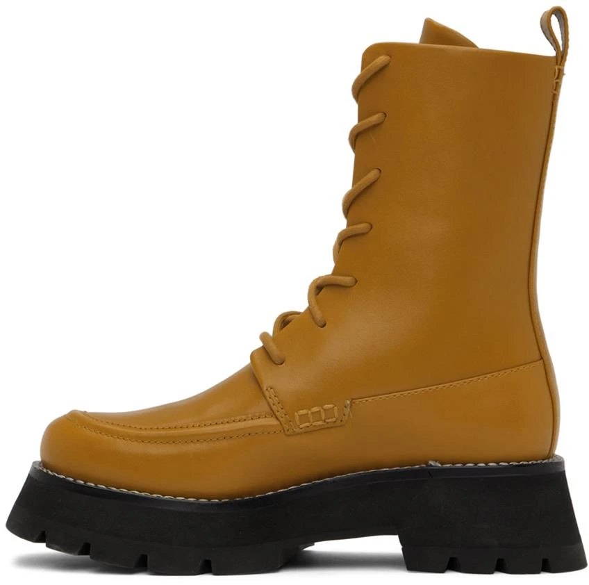 3.1 Phillip Lim Yellow Kate Lace-Up Combat Boots 3