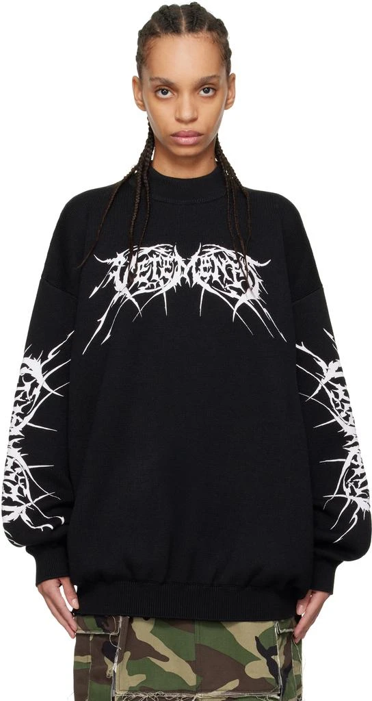 Vetements Black Metal Logos Sweater 1