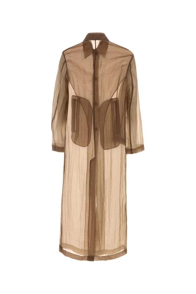 Dries Van Noten Brown organza Rankles trench coat 1