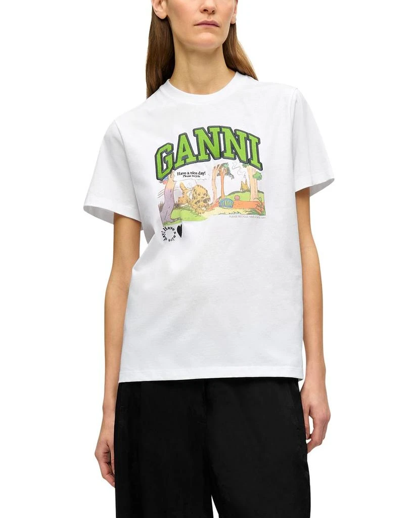 Ganni Logo Graphic Tee 1