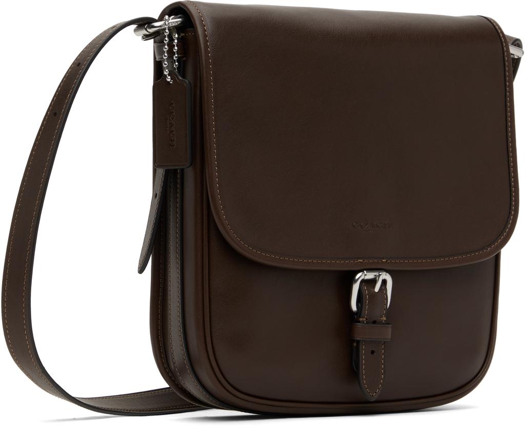 Coach Brown Hitch Flap Crossbody Bag