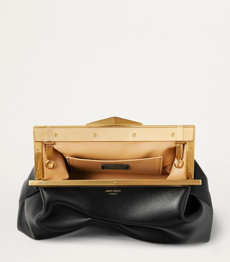 Jimmy Choo Leather Diamond Frame Clutch Bag 4