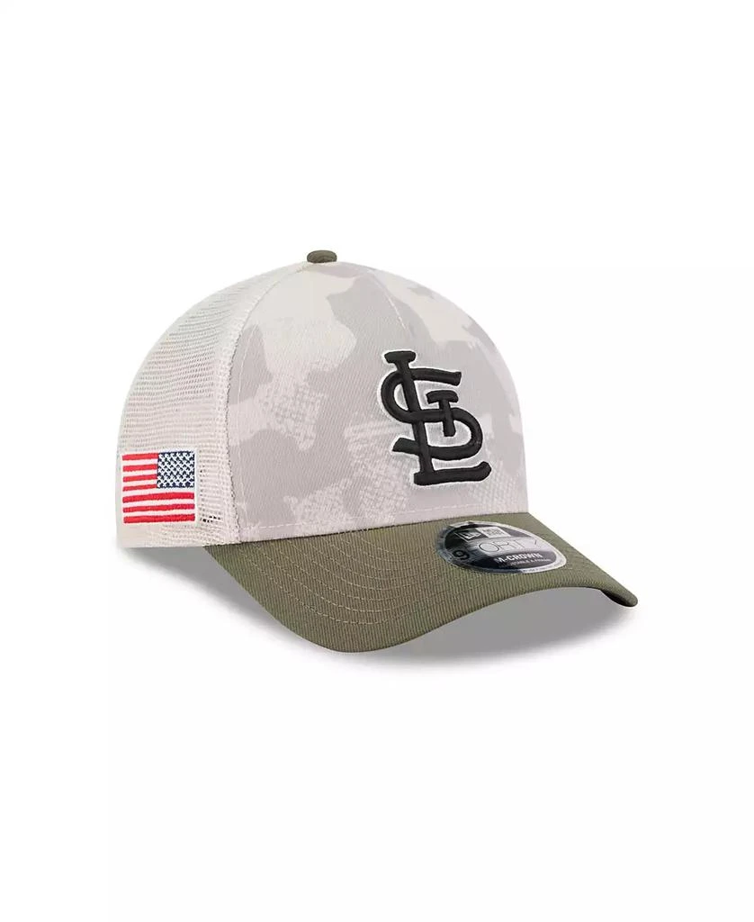 New Era Men's Light Beige/Olive St. Louis Cardinals 2025 Armed Forces Day 9FORTY M-Crown A-Frame Adjustable Hat 3