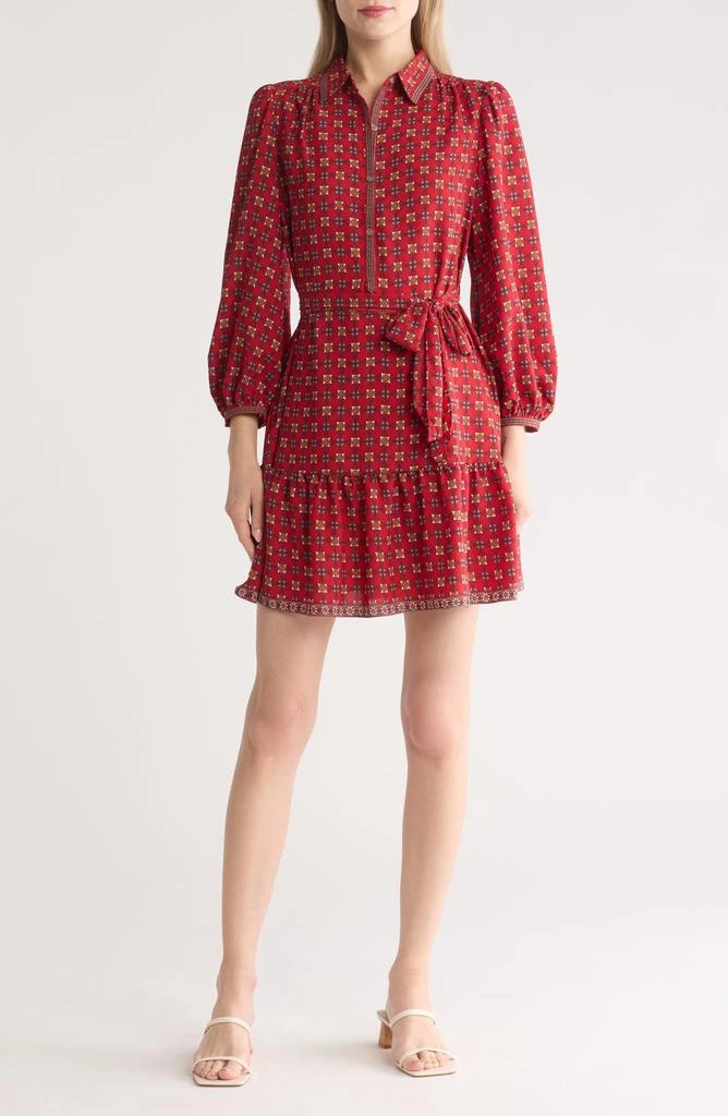 Shop Long Sleeve Button Front Crepe Dress on Sale at BeyondStyle