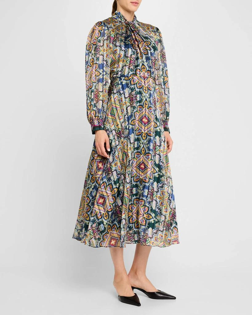 Elie Tahari The Raquel Abstract-Print Midi Dress 4