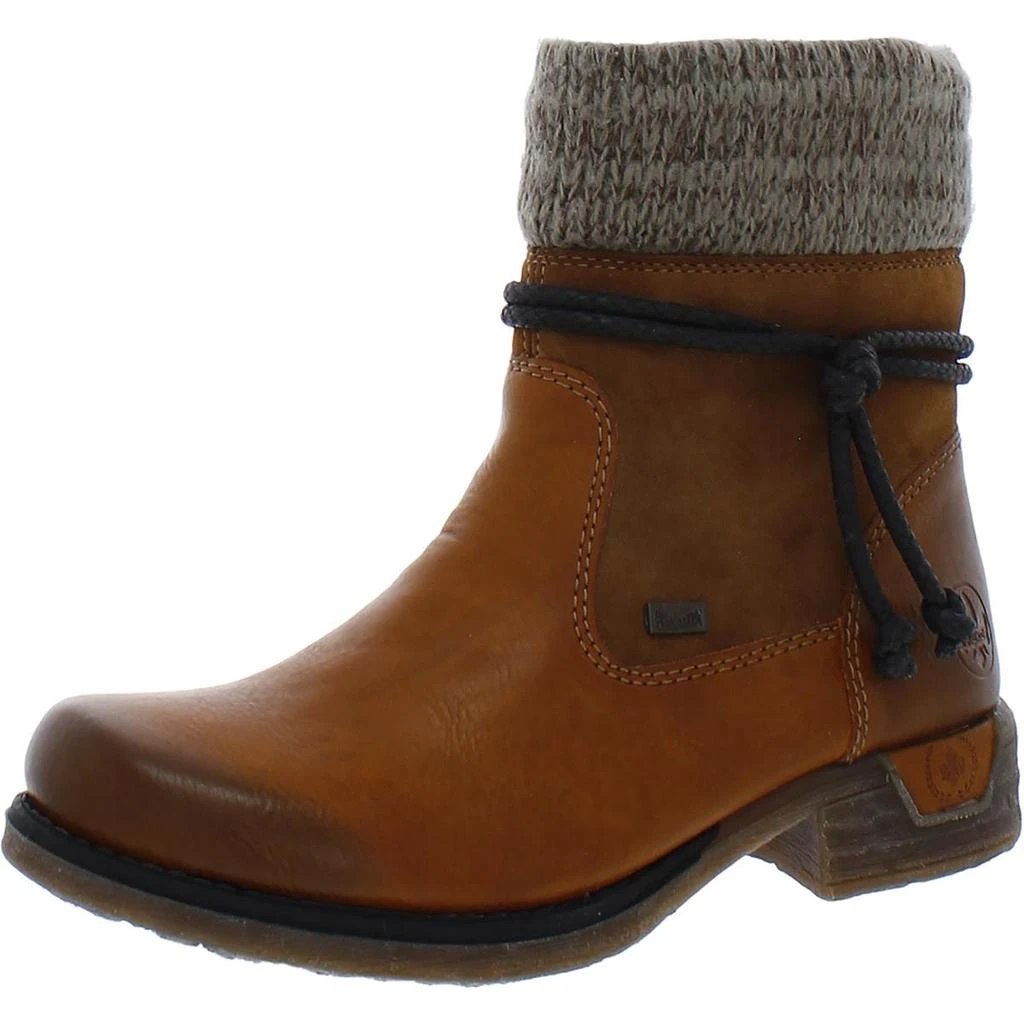 Rieker Womens Faux Leather Lined Winter Boots 2