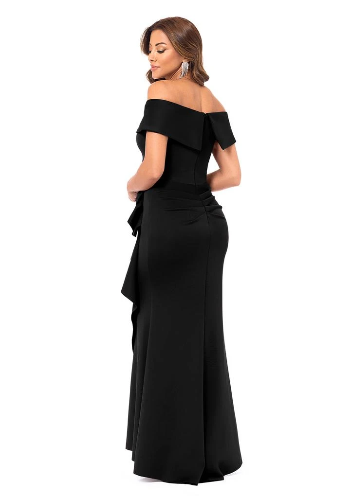 XSCAPE Women's Long Off the Shoulder Scuba Ruffle Dress - Dresses & Skirts - Free Shipping - BeyondStyle XSCAPE Women's Long Off the Shoulder Scuba Ruffle Dress - Dresses & Skirts - Free Shipping - BeyondStyle