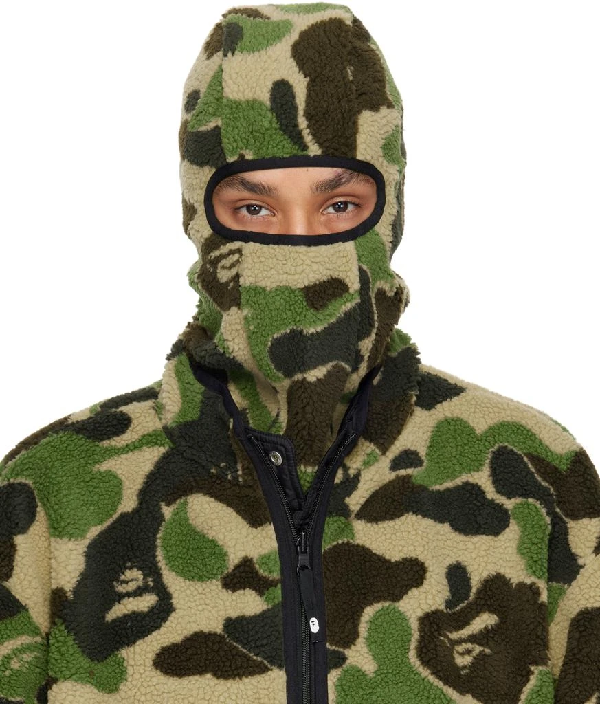 Bape Green ABC Camo Boa Fleece Balaclava 1