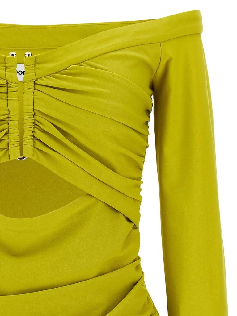 Self Portrait Self-Portrait 'Chartreuse Jersey Off Shoulder' Top 3