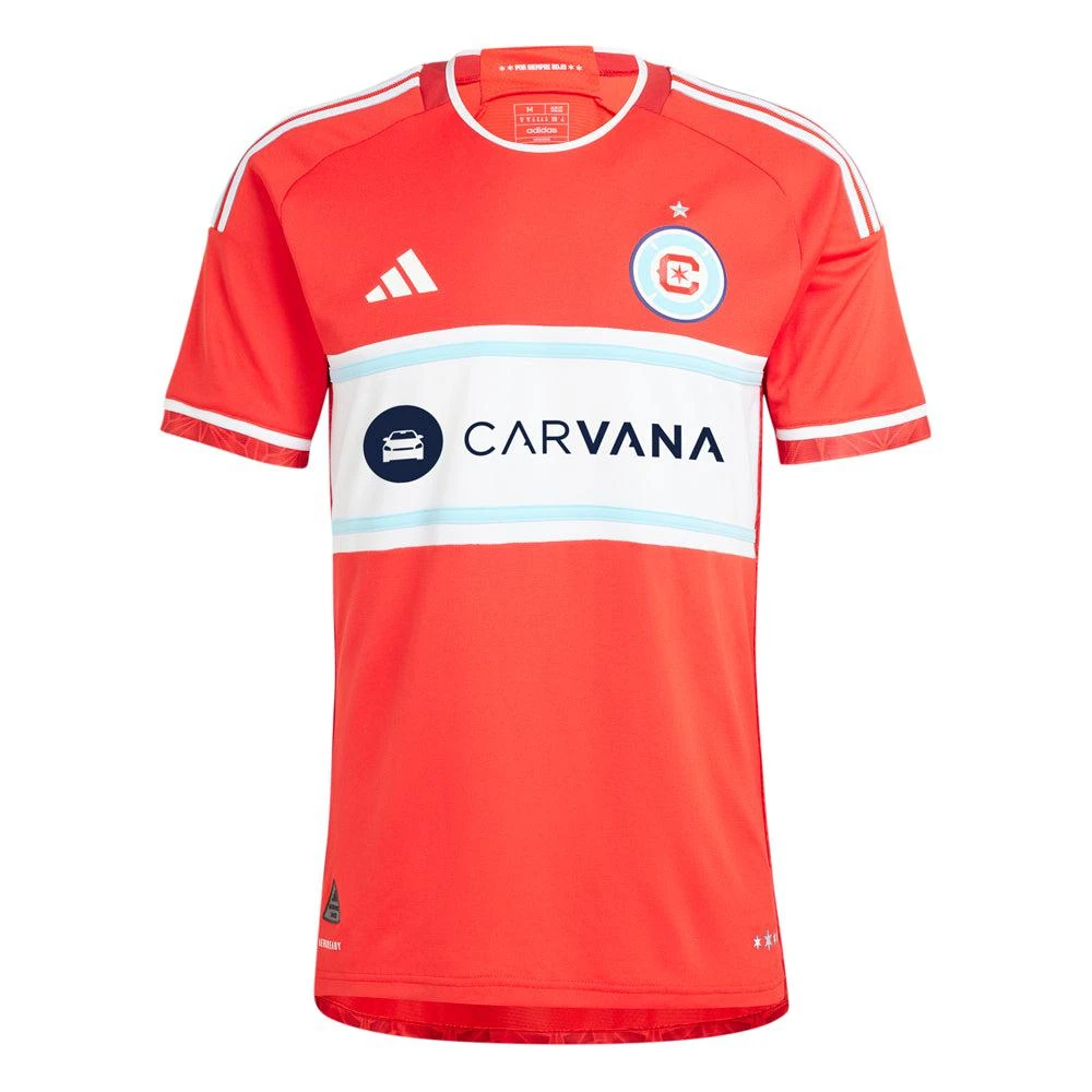 Adidas Chicago Fire Crew Neck Short Sleeve Soccer Jersey