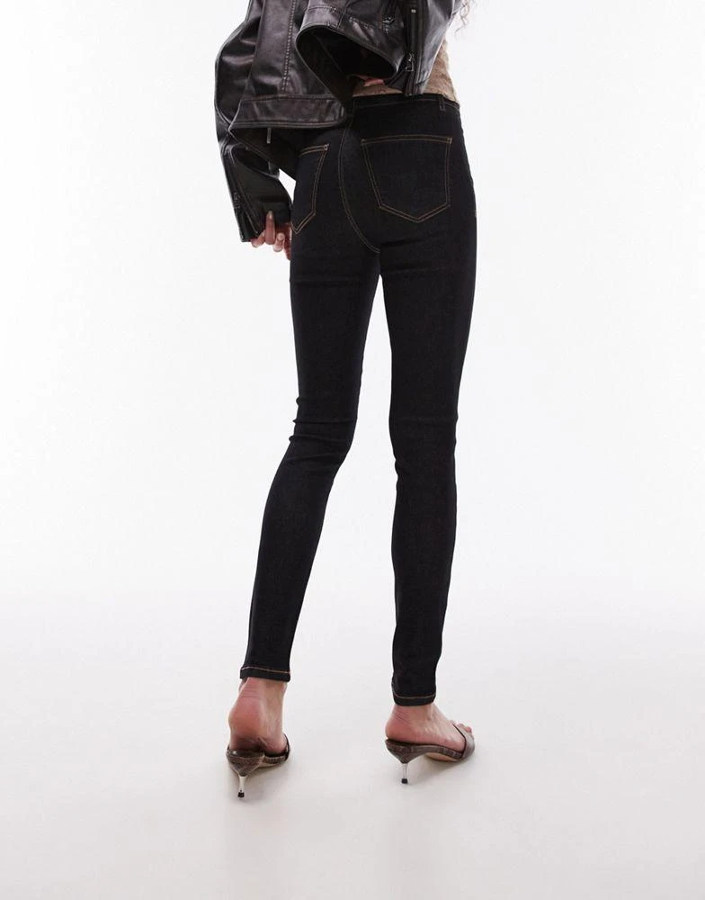 Topshop Topshop high rise Joni jeans in black rinse 5