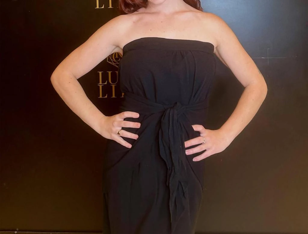 Drew Lily Tube Top Jumpsuit In Black 2