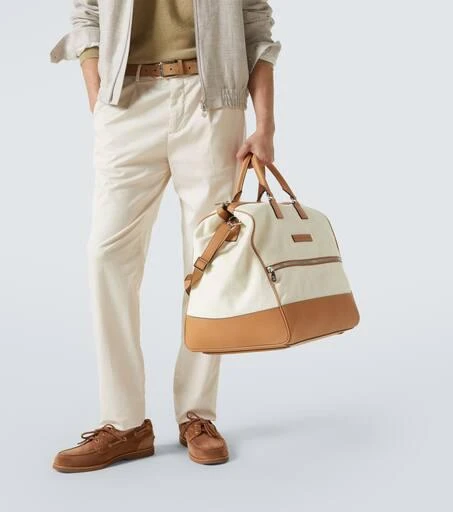 Brunello Cucinelli Boston Summer canvas duffel bag 2