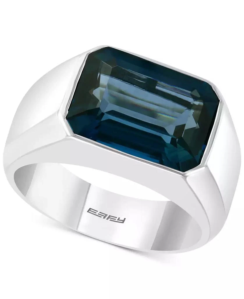 Effy EFFY® Men's London Blue Topaz Ring (9-1/4 ct. t.w.) in Sterling Silver 1