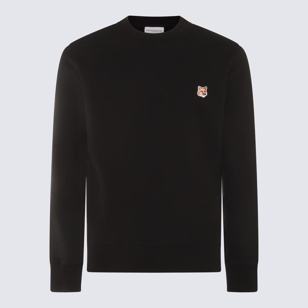 Maison Kitsune Maison Kitsuné Black Cotton Fox Head Sweatshirt