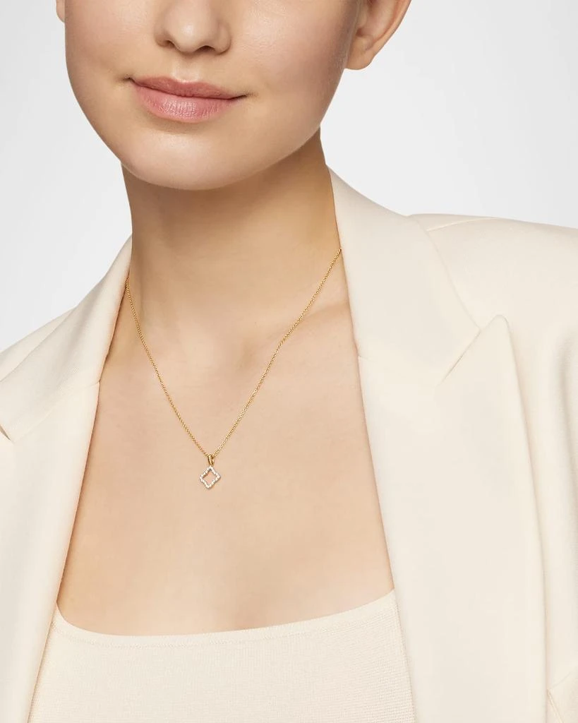 David Yurman Cable Collectibles 18k Gold Quatrefoil Necklace 2