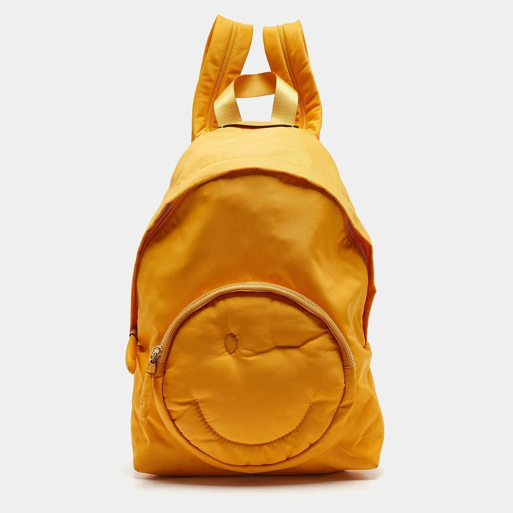 Anya Hindmarch Anya Hindmarch Mustard Nylon Smiley Backpack 1