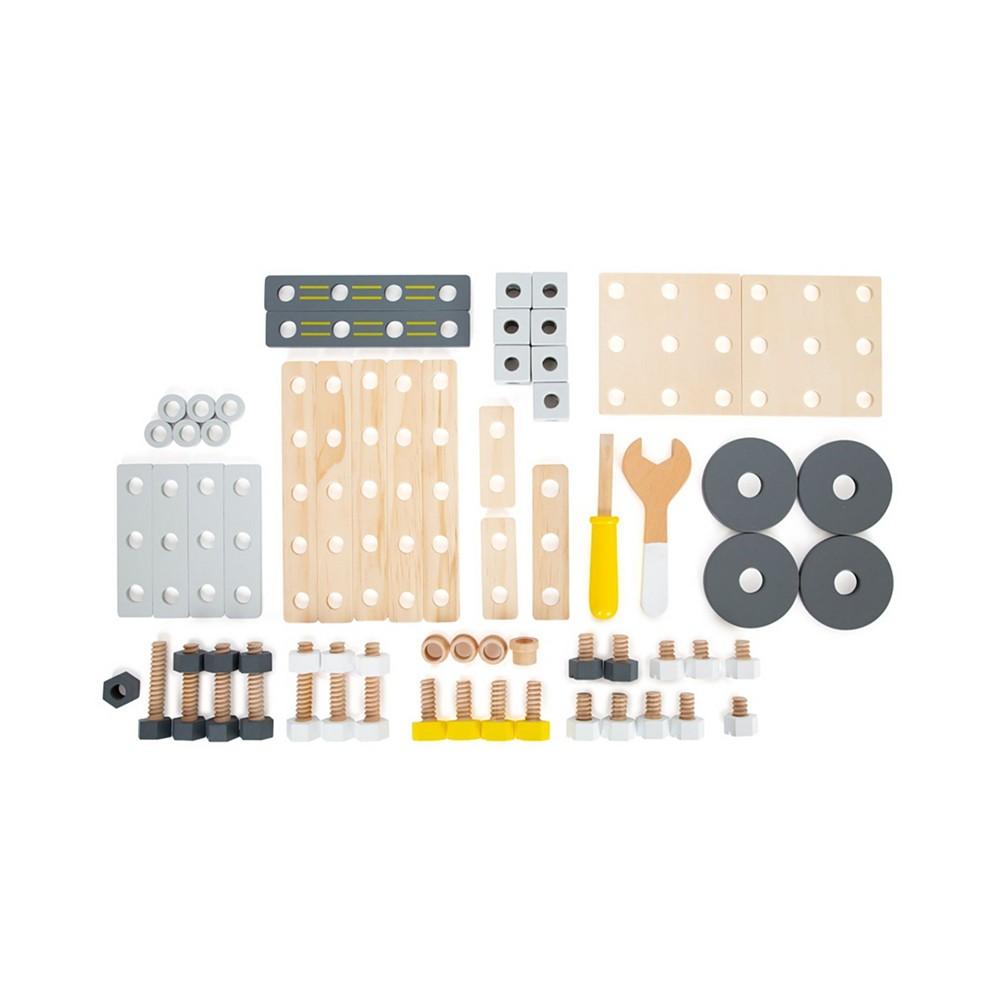 Power Rangers Small Foot Wooden Toys Construction "Miniwob" Play Set, 67 Piece