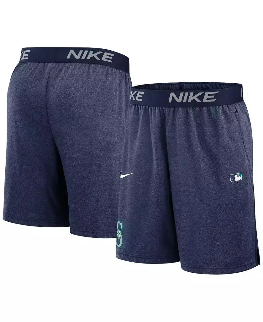 NIKE Men's Navy Seattle Mariners Authentic Collection Performance Knit Shorts 1