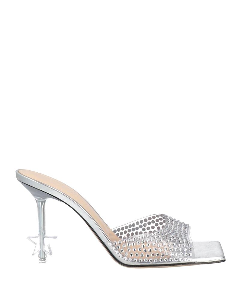 サンダル・ミュール MACH & MACH SIRENE SATIN ROUND TOE PEARL SANDALS Sirene - Women's Black Satin Mules with Pearls with Open Toe