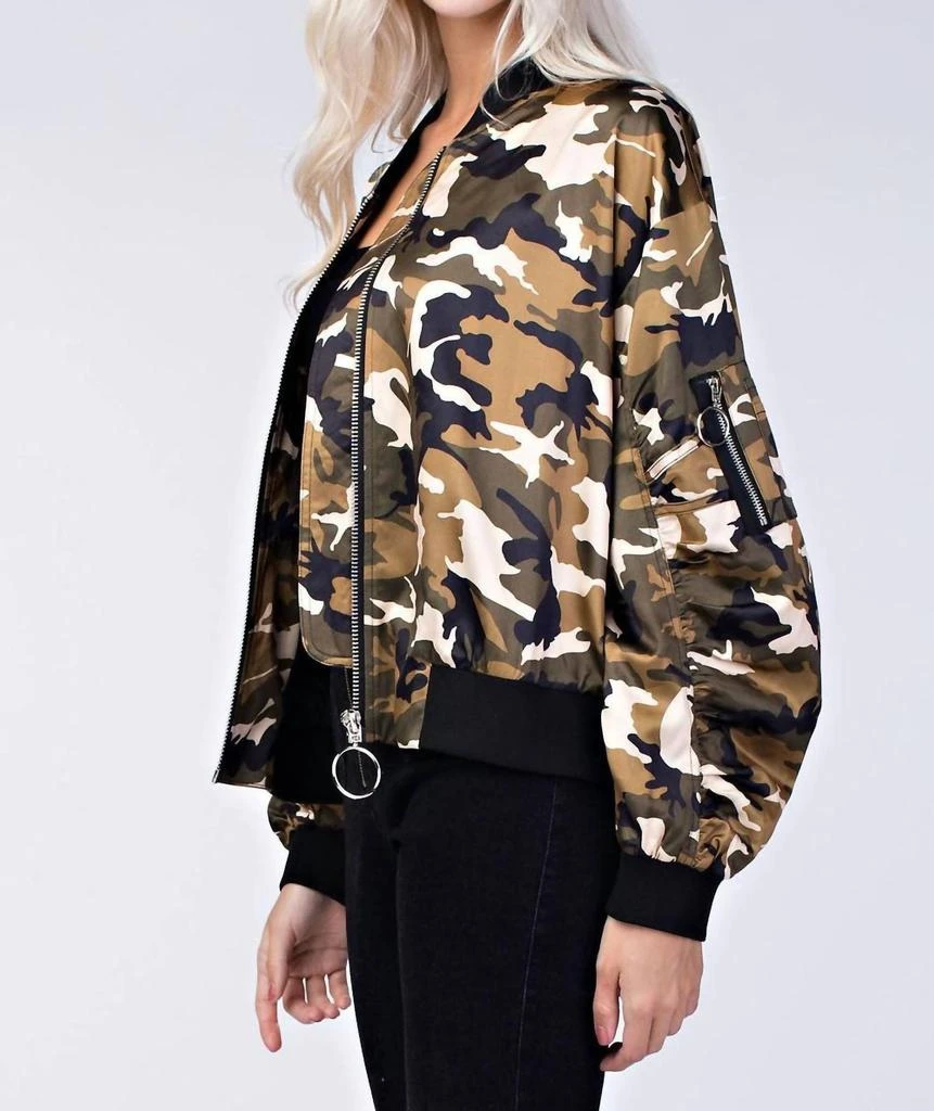 Honey Punch Honey Punch - Camo Bomber Jacket 2